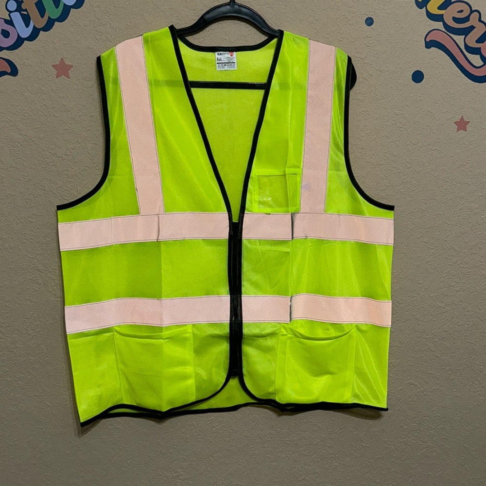 Men's High Visibility Softshell Fluorescent Yellow/Black Vest